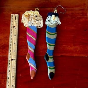 Vintage handmade stocking Ornaments